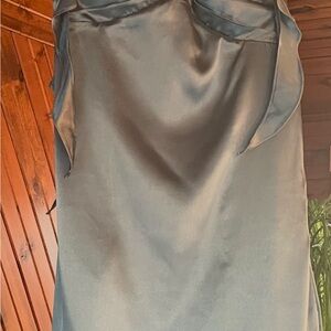 Elegant Satin Dress in green